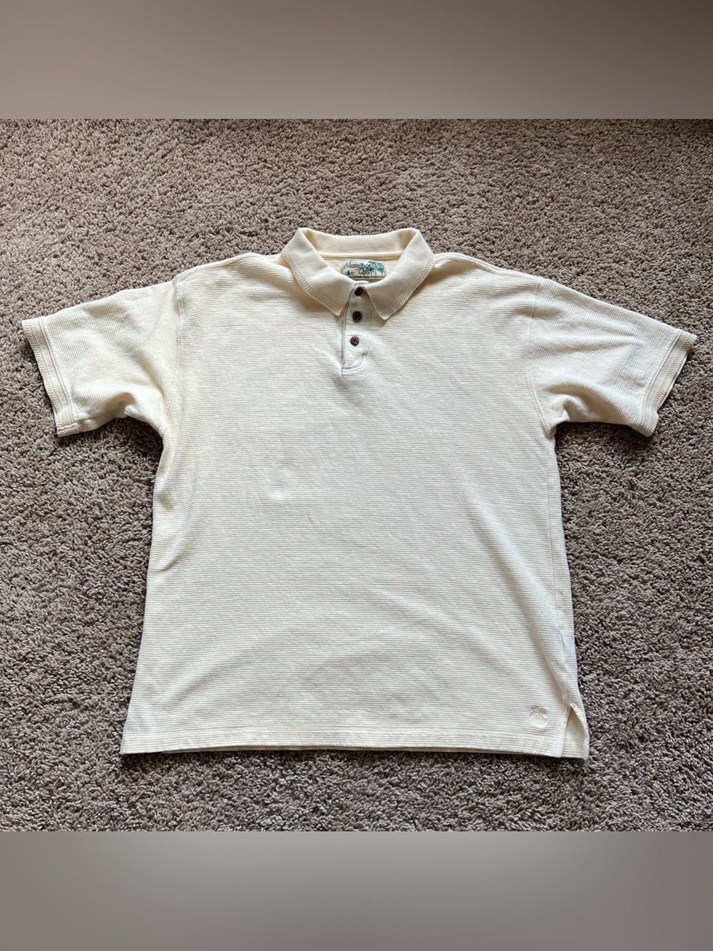 Vintage Men’s Havana Jack's Cafe "Tropical Breeze Wear" Ribbed Cotton Polo Large